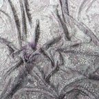 Purple Paisley Power Mesh Fabric
