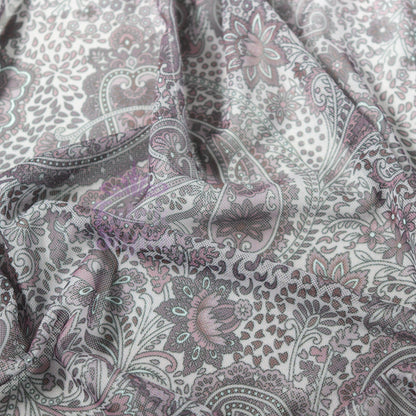 Purple Paisley Power Mesh Fabric