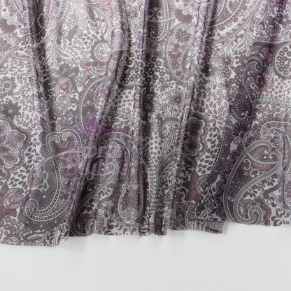 Purple Paisley Power Mesh Fabric