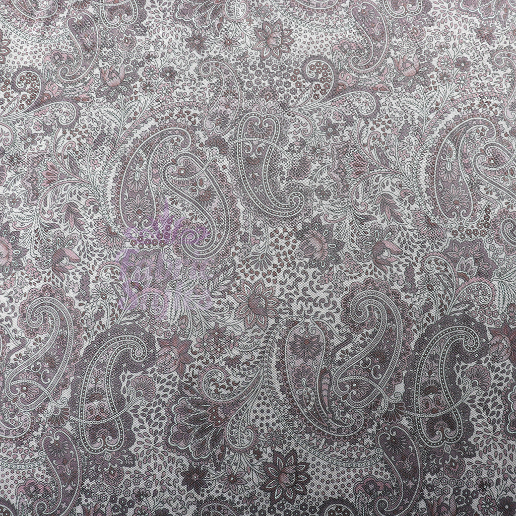 Purple Paisley Power Mesh Fabric
