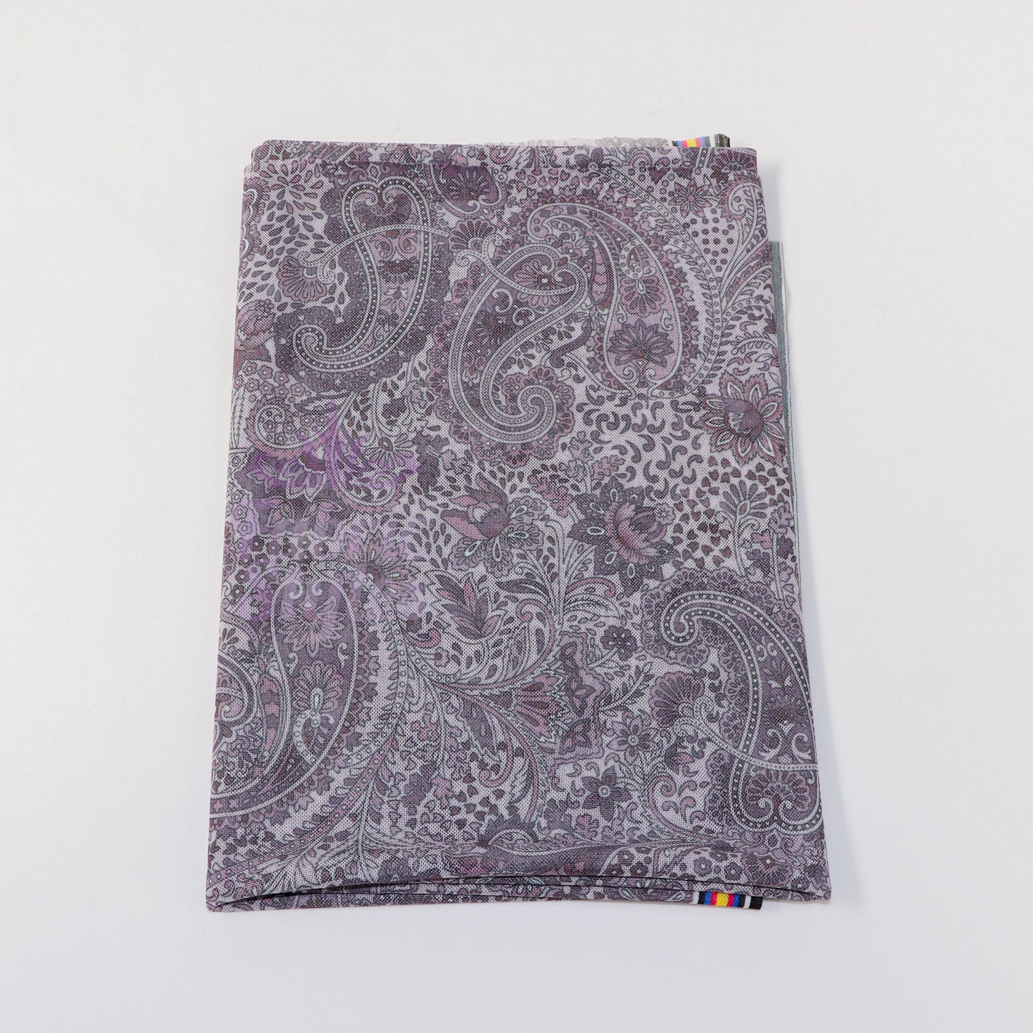 Purple Paisley Power Mesh Fabric