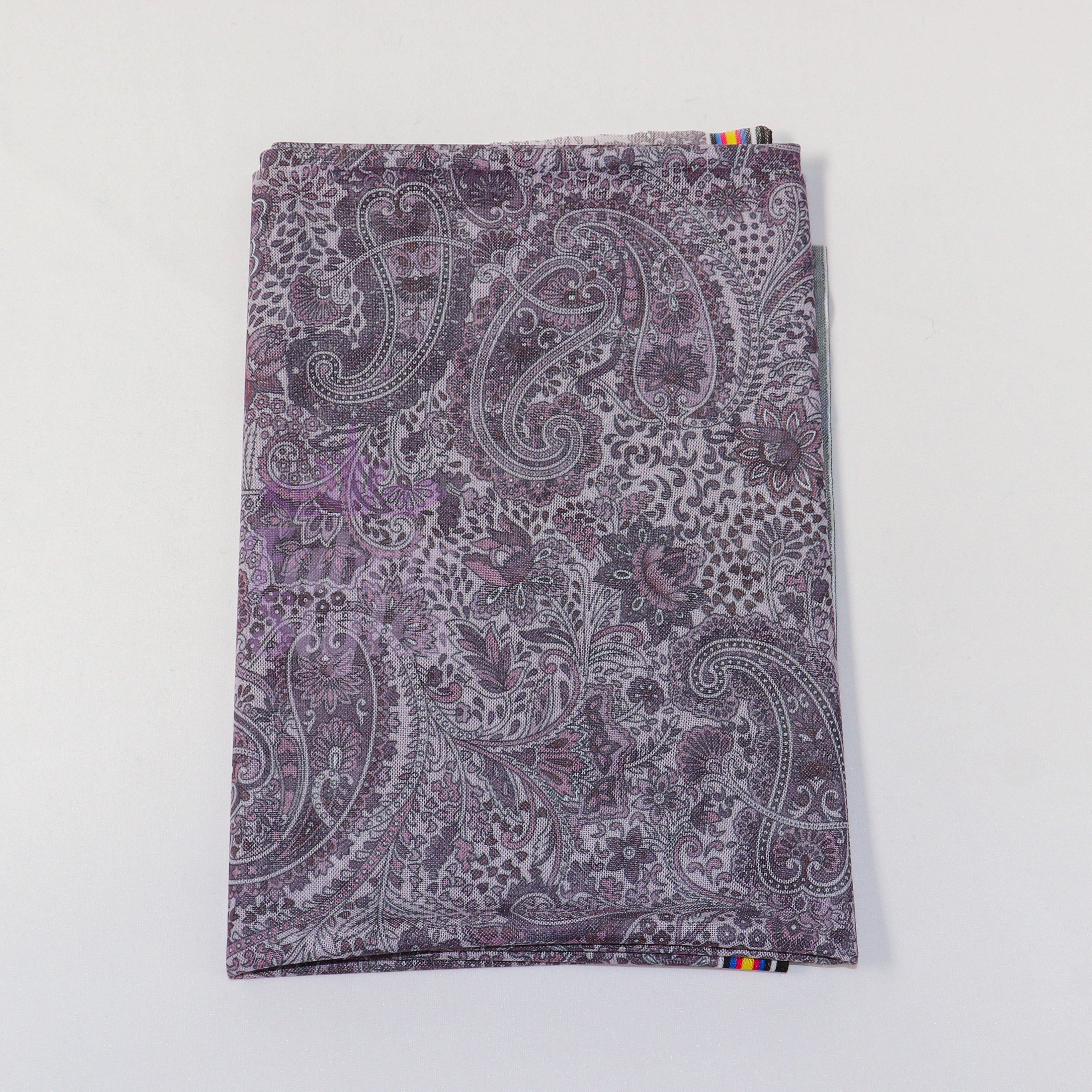 Purple Paisley Power Mesh Fabric