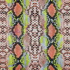 Snake Skin Scuba Stretch Knit Fabric Orange & Yellow