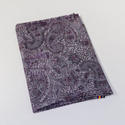 Purple Paisley Power Mesh Fabric