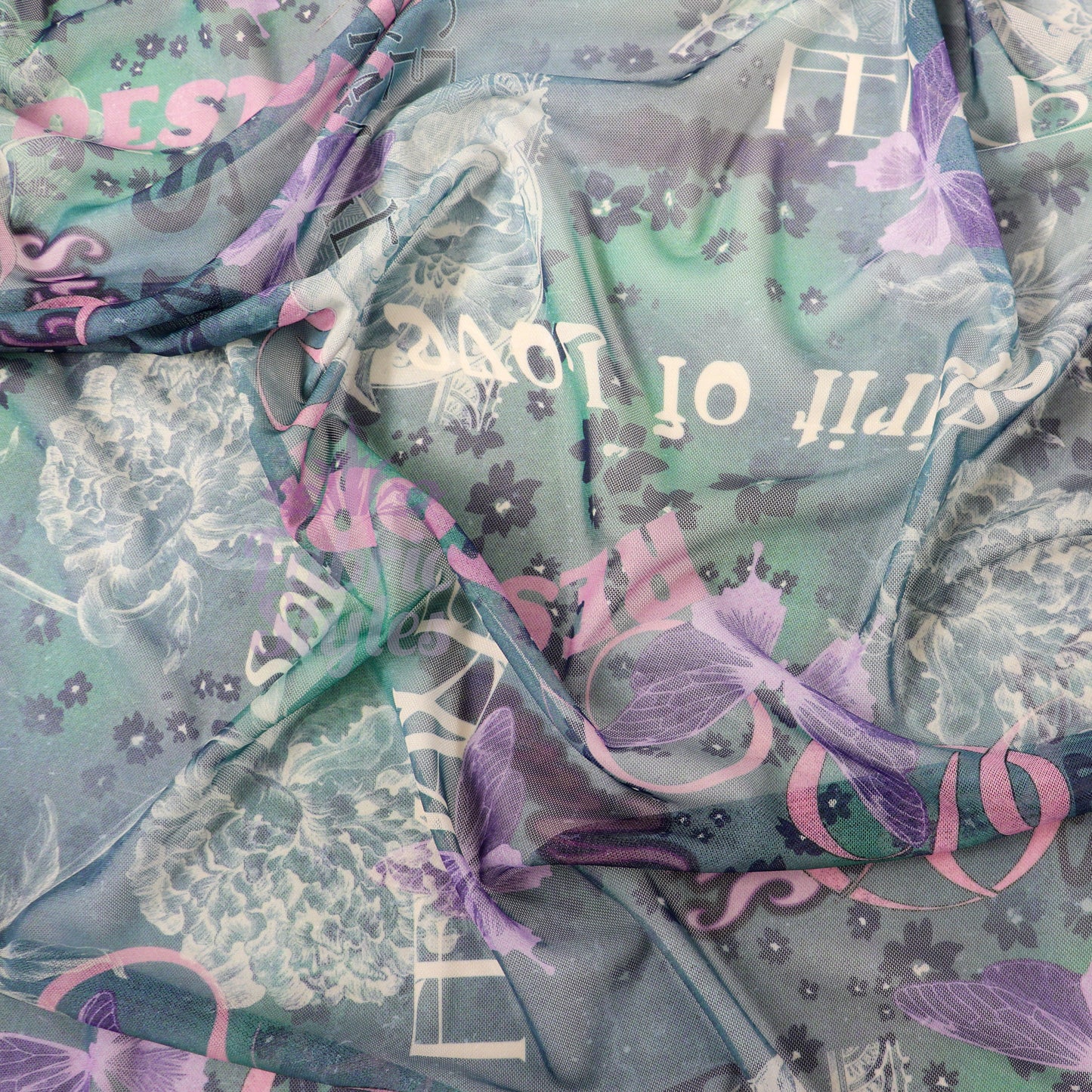 Love Moodboard Power Mesh Fabric