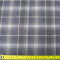 Navy Tartan Power Mesh Fabric