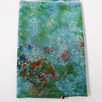 Green Floral Power Mesh Fabric