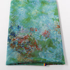 Green Floral Power Mesh Fabric