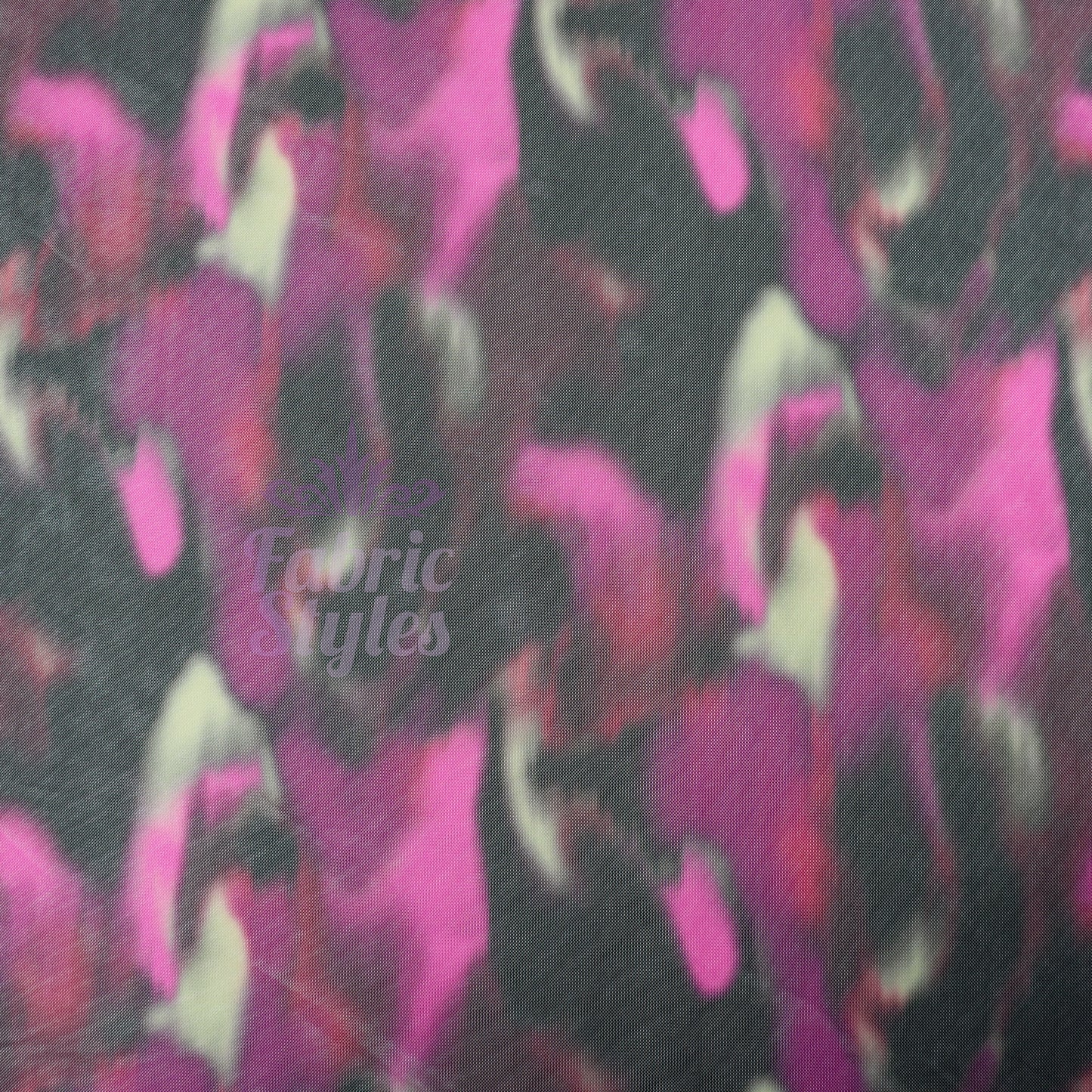 Pink Tie Dye Power Mesh Fabric
