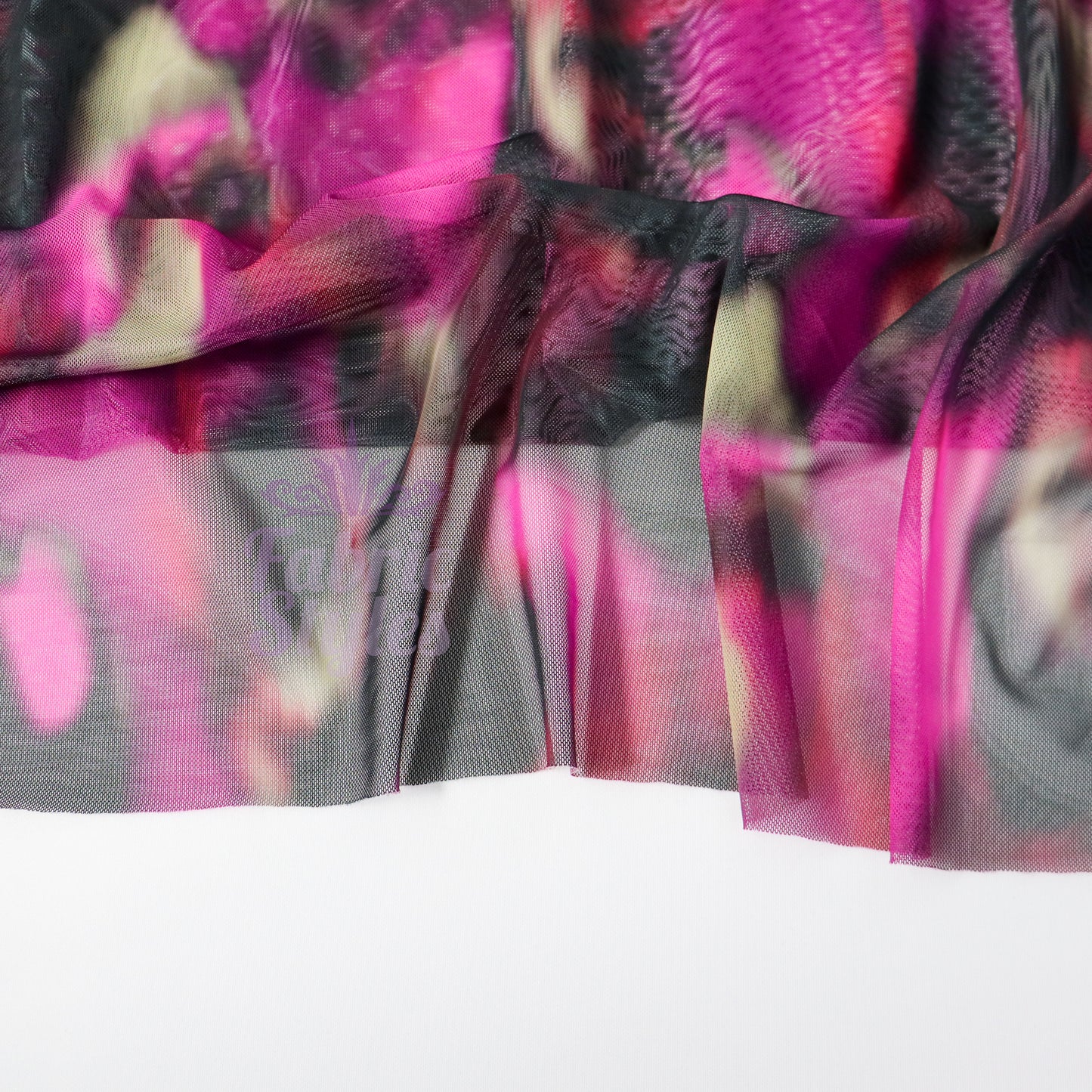 Pink Tie Dye Power Mesh Fabric