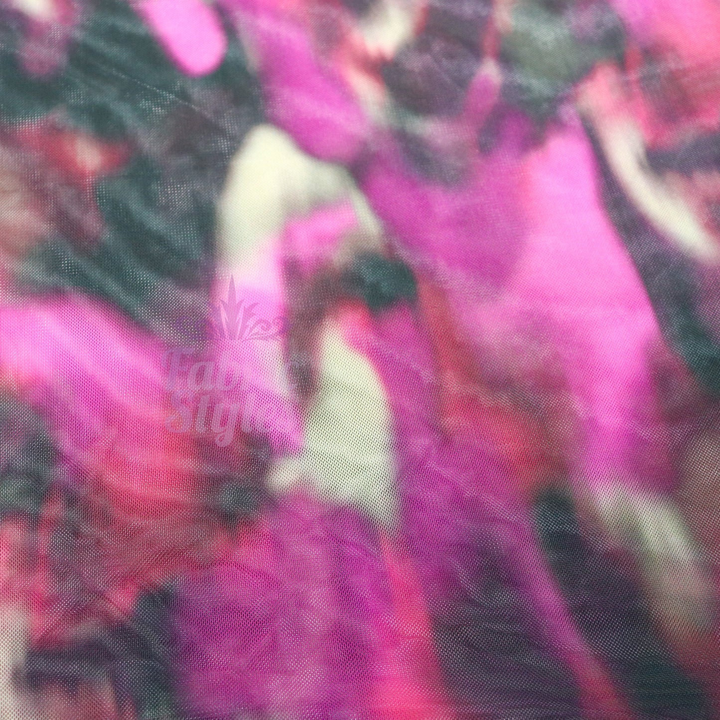 Pink Tie Dye Power Mesh Fabric