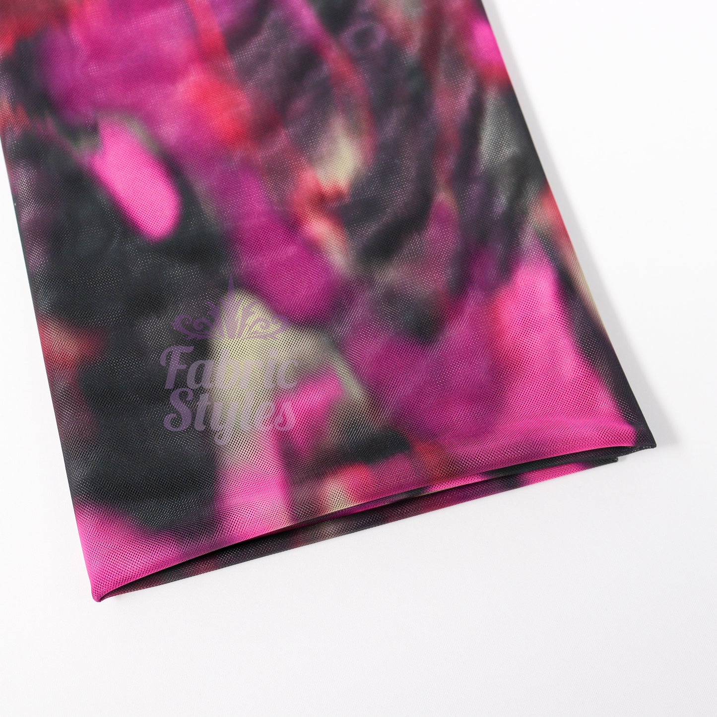 Pink Tie Dye Power Mesh Fabric