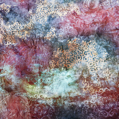Tie Dye Paisley Power Mesh Fabric