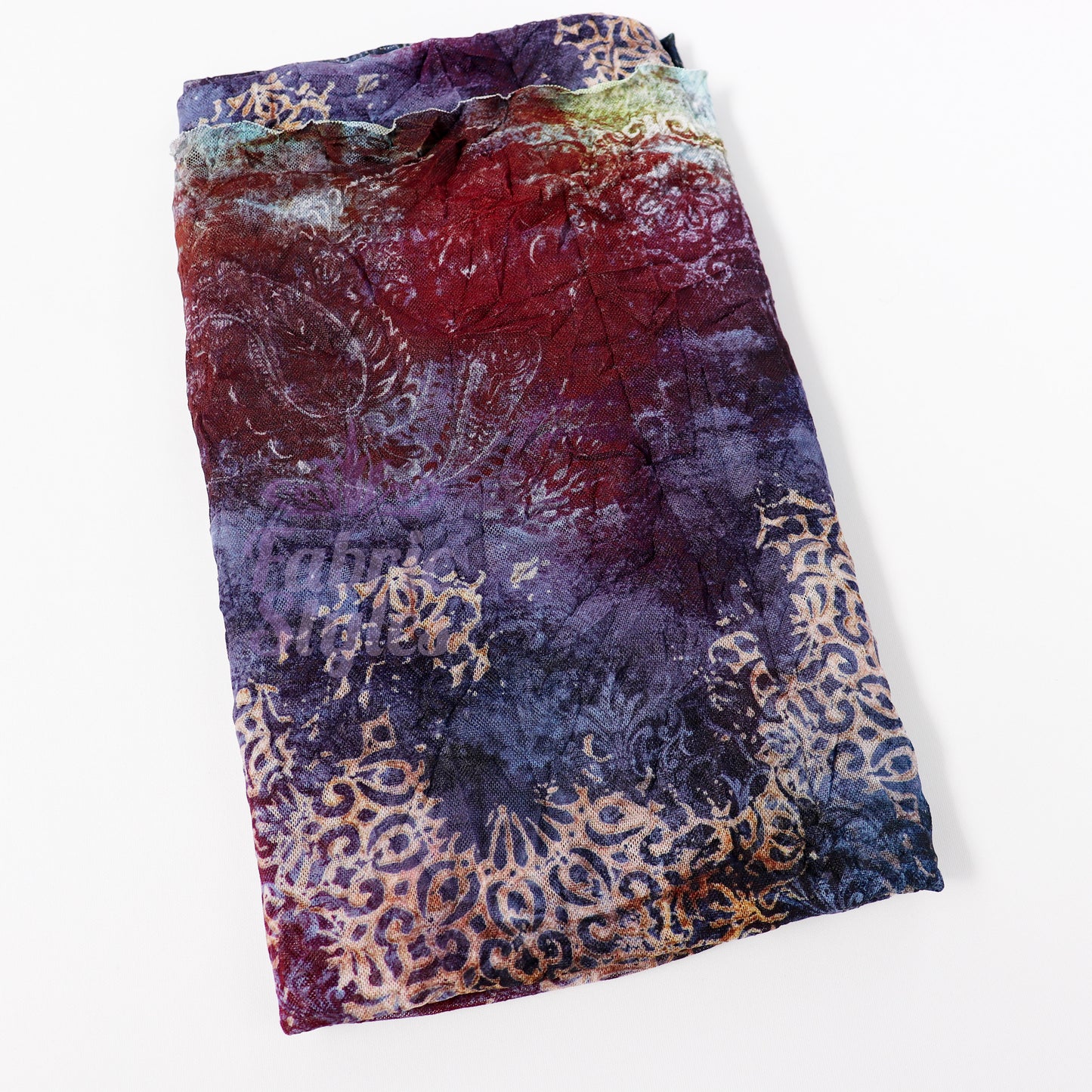 Tie Dye Paisley Power Mesh Fabric