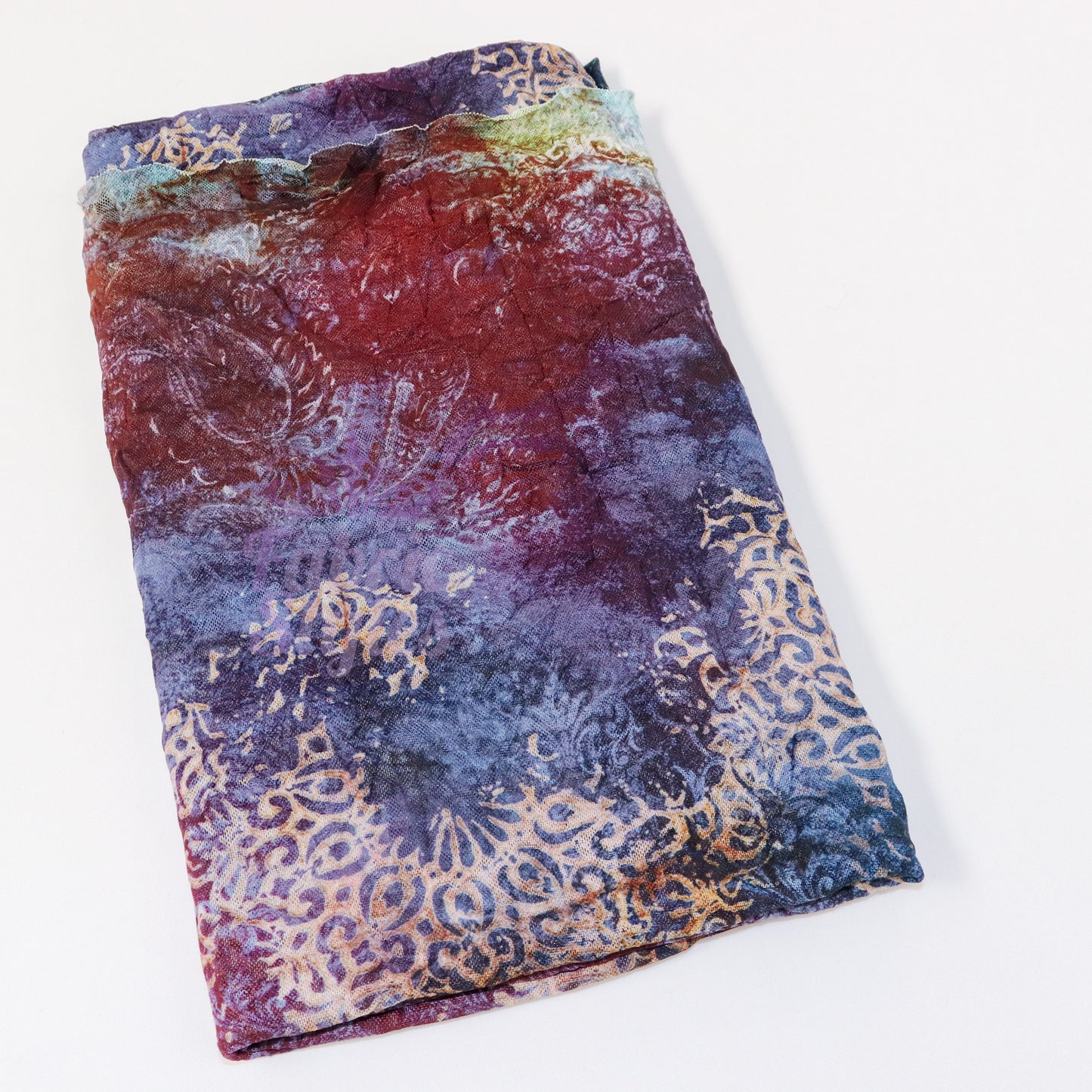 Tie Dye Paisley Power Mesh Fabric
