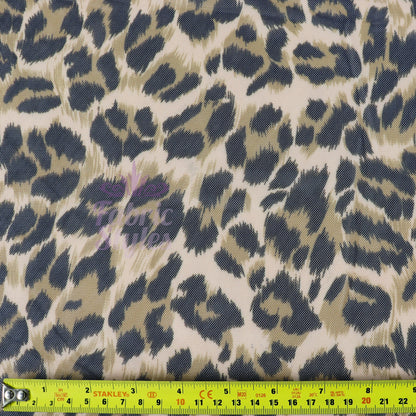 Leopard Print Power Mesh Fabric