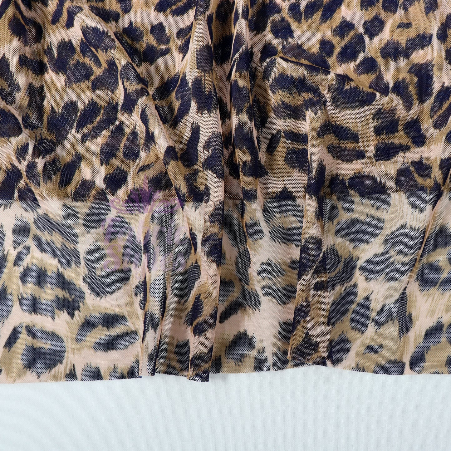 Leopard Print Power Mesh Fabric