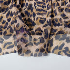 Leopard Print Power Mesh Fabric