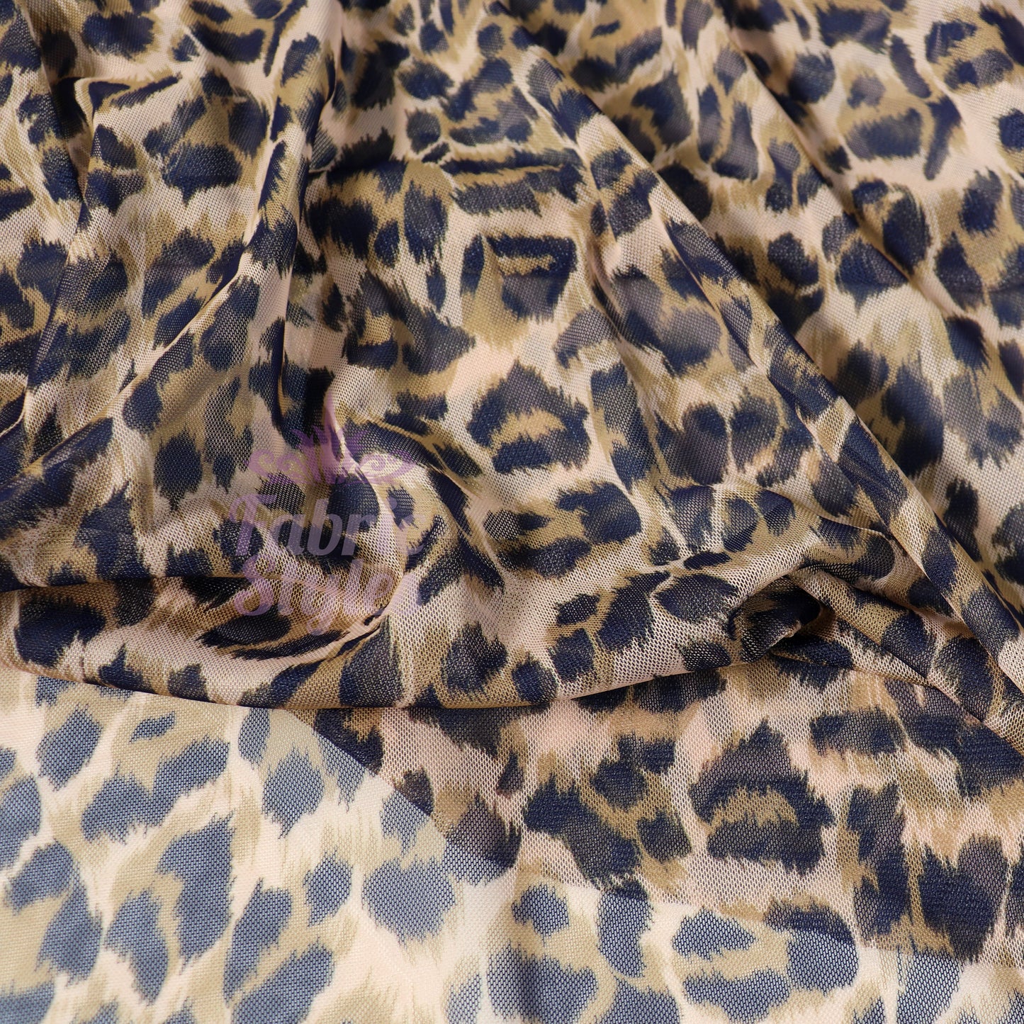 Leopard Print Power Mesh Fabric