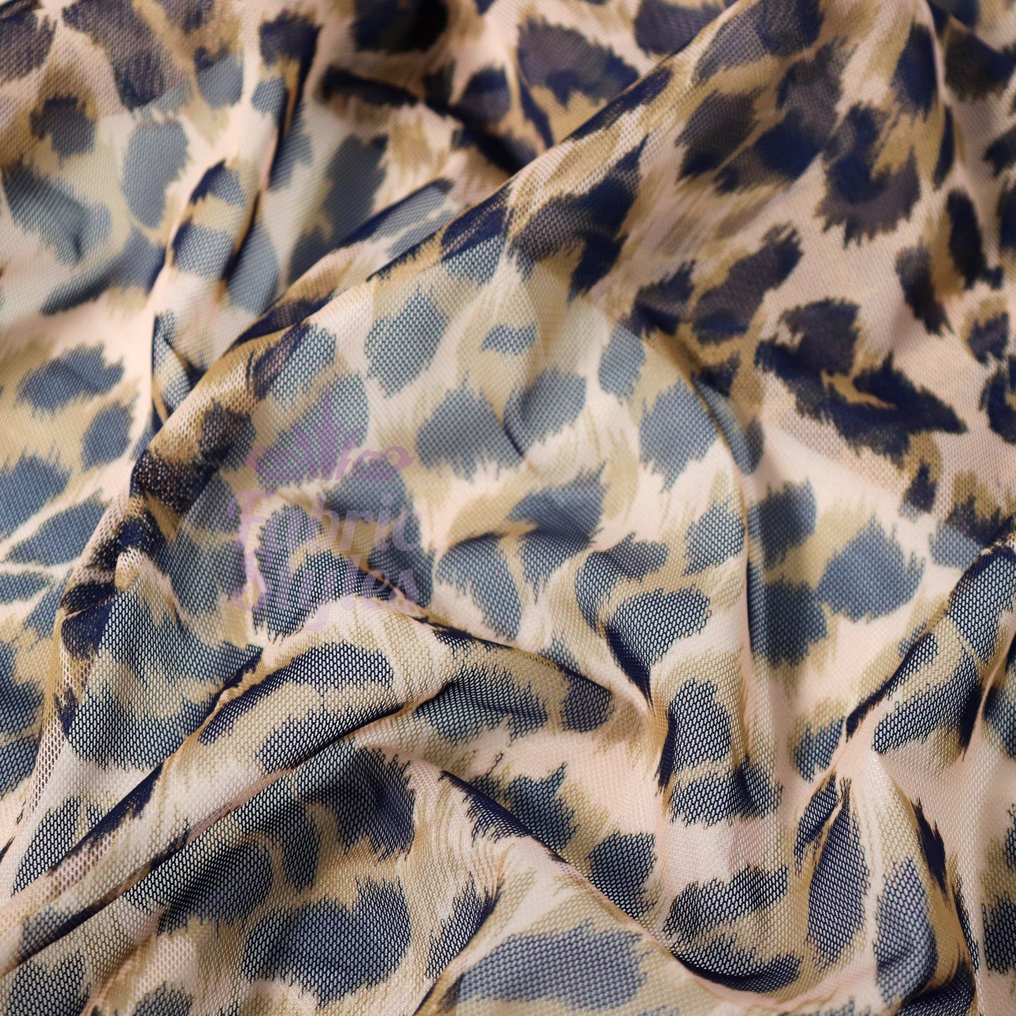 Leopard Print Power Mesh Fabric