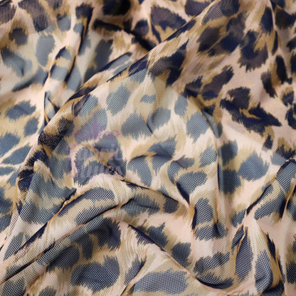 Leopard Print Power Mesh Fabric