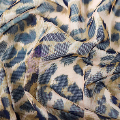 Leopard Print Power Mesh Fabric