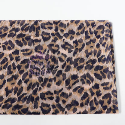Leopard Print Power Mesh Fabric