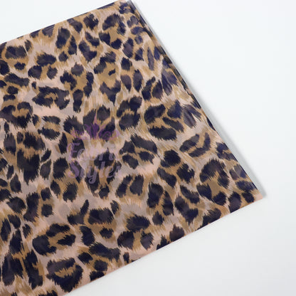 Leopard Print Power Mesh Fabric