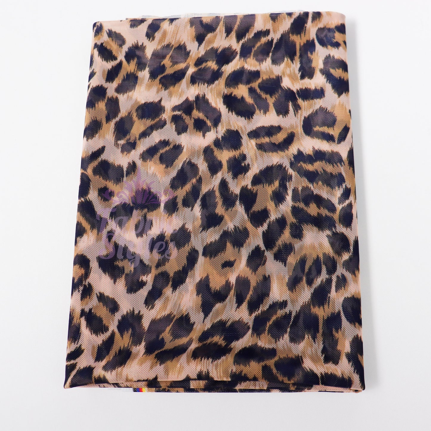 Leopard Print Power Mesh Fabric
