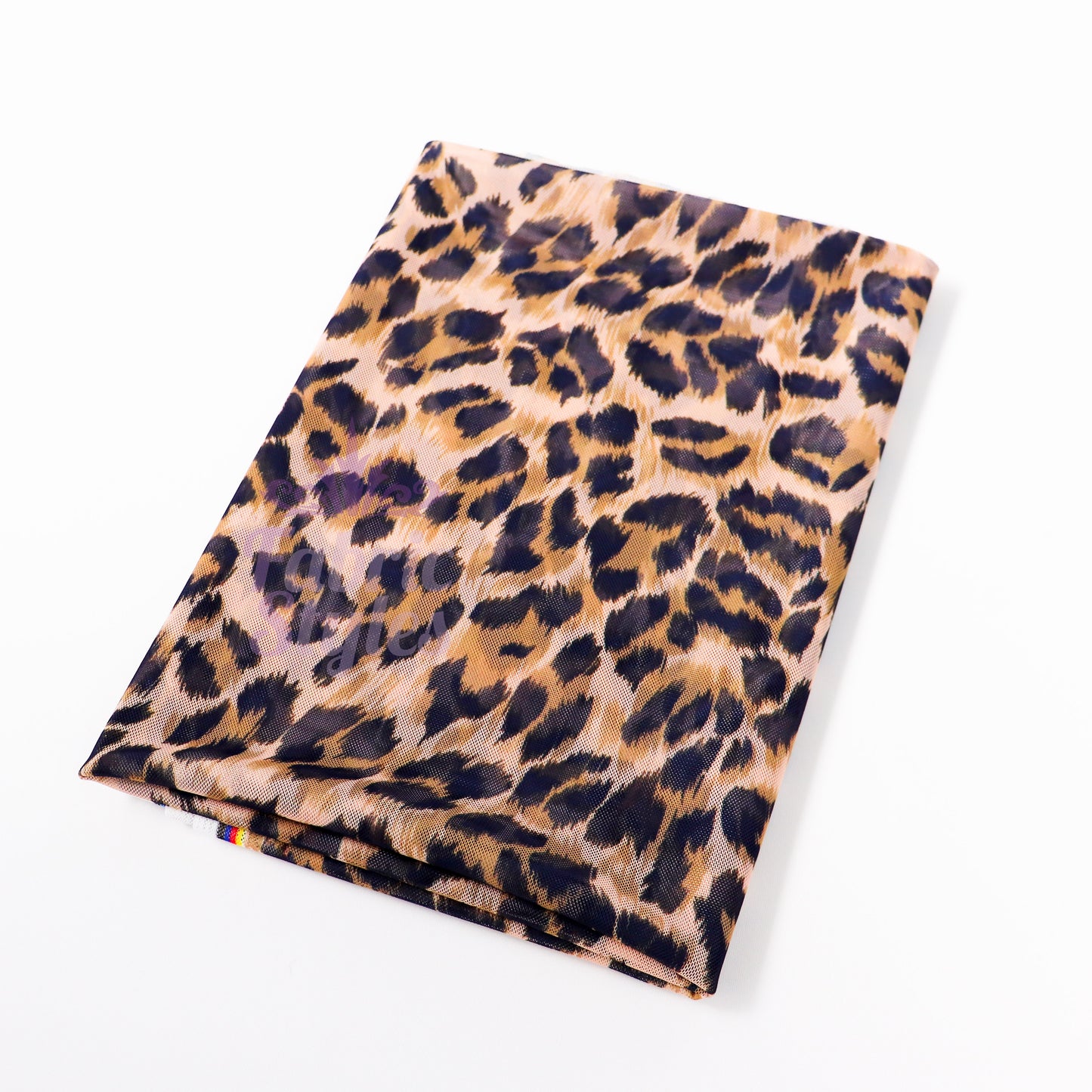 Leopard Print Power Mesh Fabric