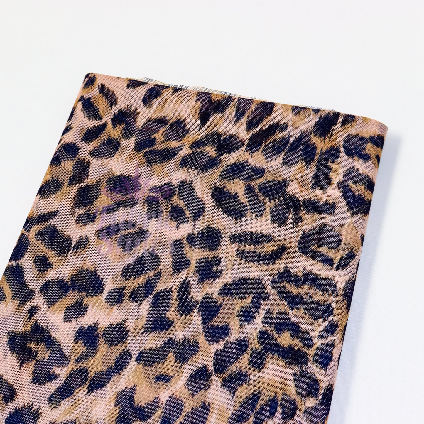 Leopard Print Power Mesh Fabric