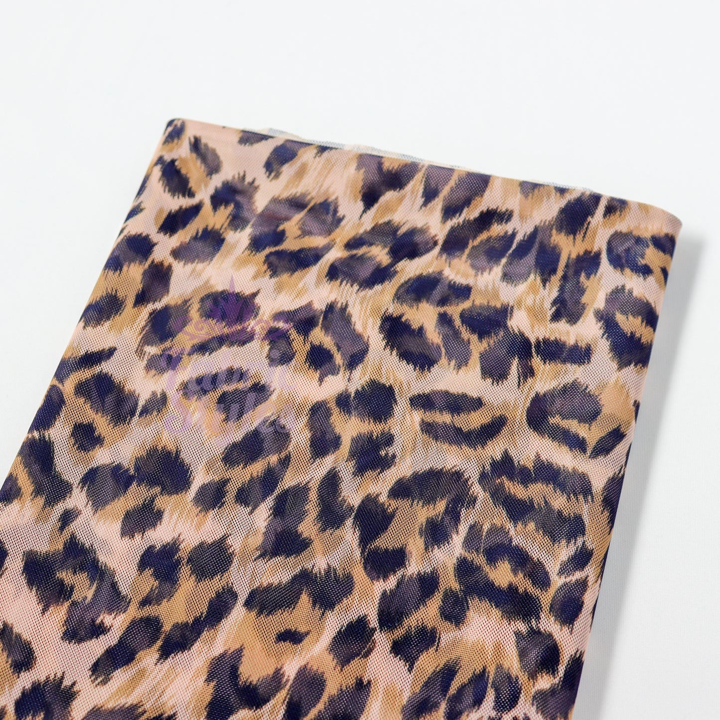 Leopard Print Power Mesh Fabric