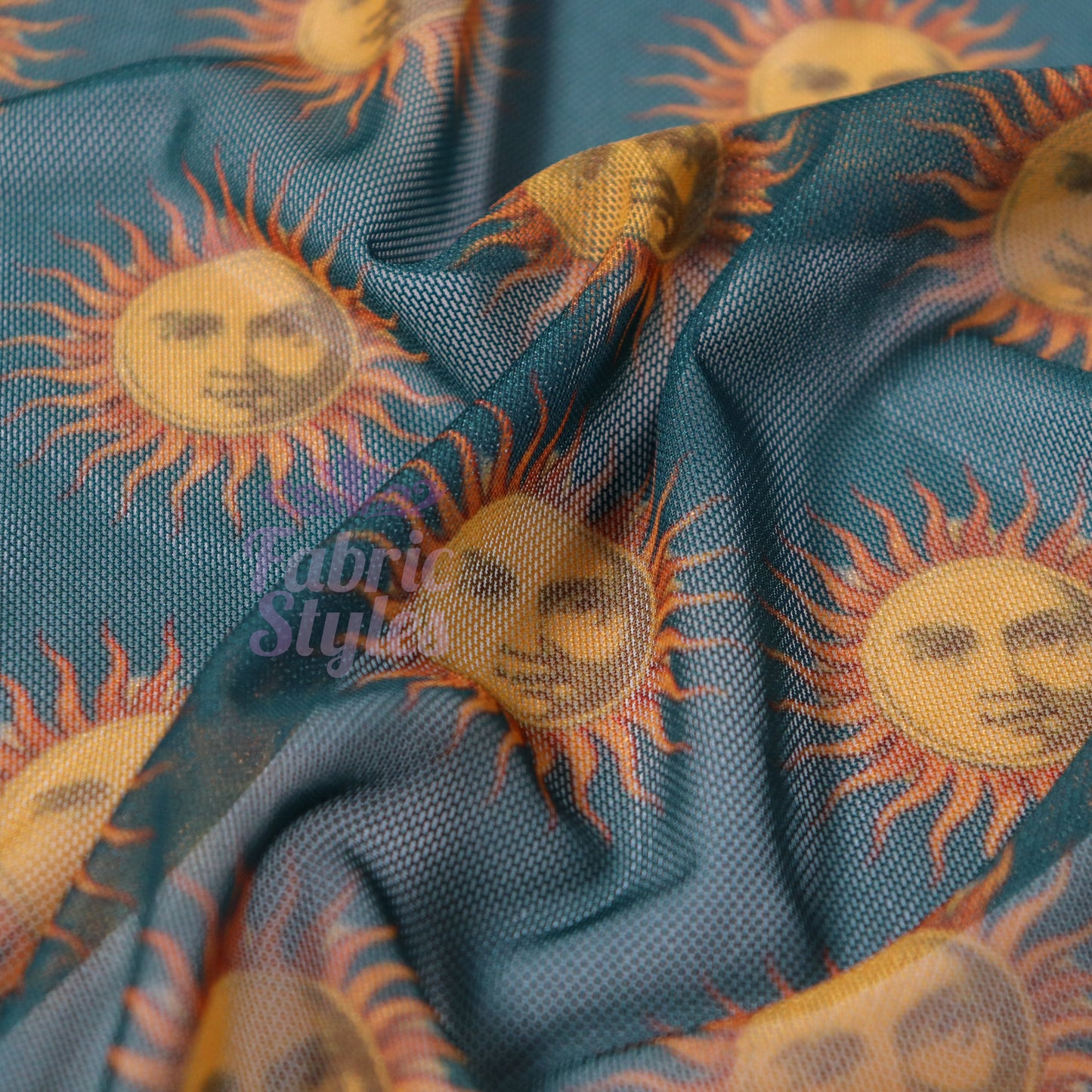 Sun Face Power Mesh Fabric