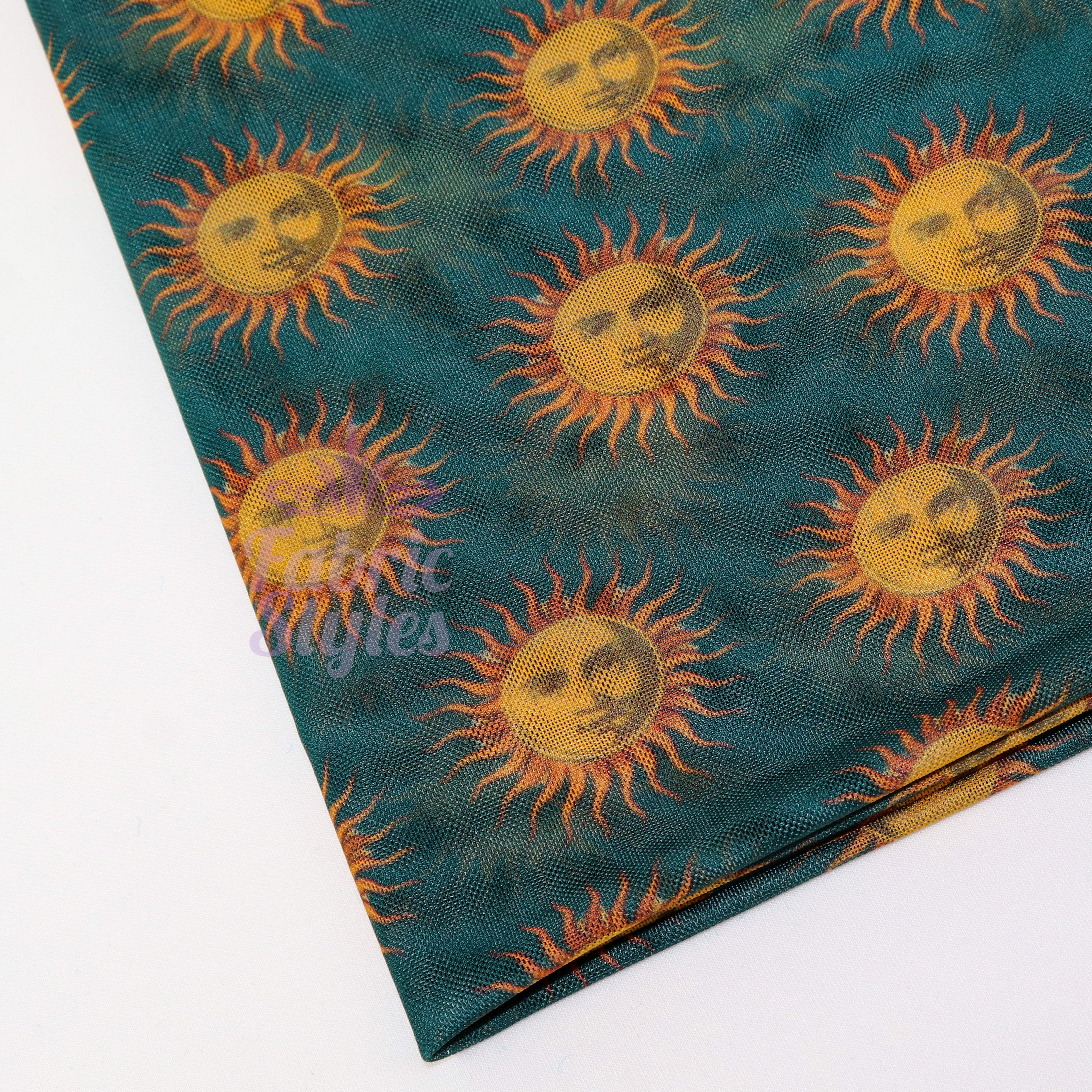 Sun Face Power Mesh Fabric