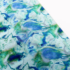 Blue Green Tie Dye Power Mesh Fabric