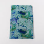 Blue Green Tie Dye Power Mesh Fabric
