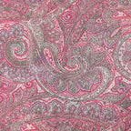 Red Glitter Paisley Power Mesh Fabric