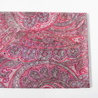 Red Glitter Paisley Power Mesh Fabric