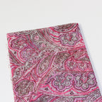 Red Glitter Paisley Power Mesh Fabric