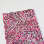 Red Glitter Paisley Power Mesh Fabric