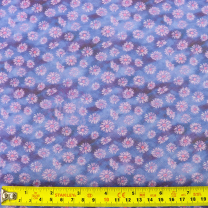 Ditsy Daisy Floral Power Mesh Fabric