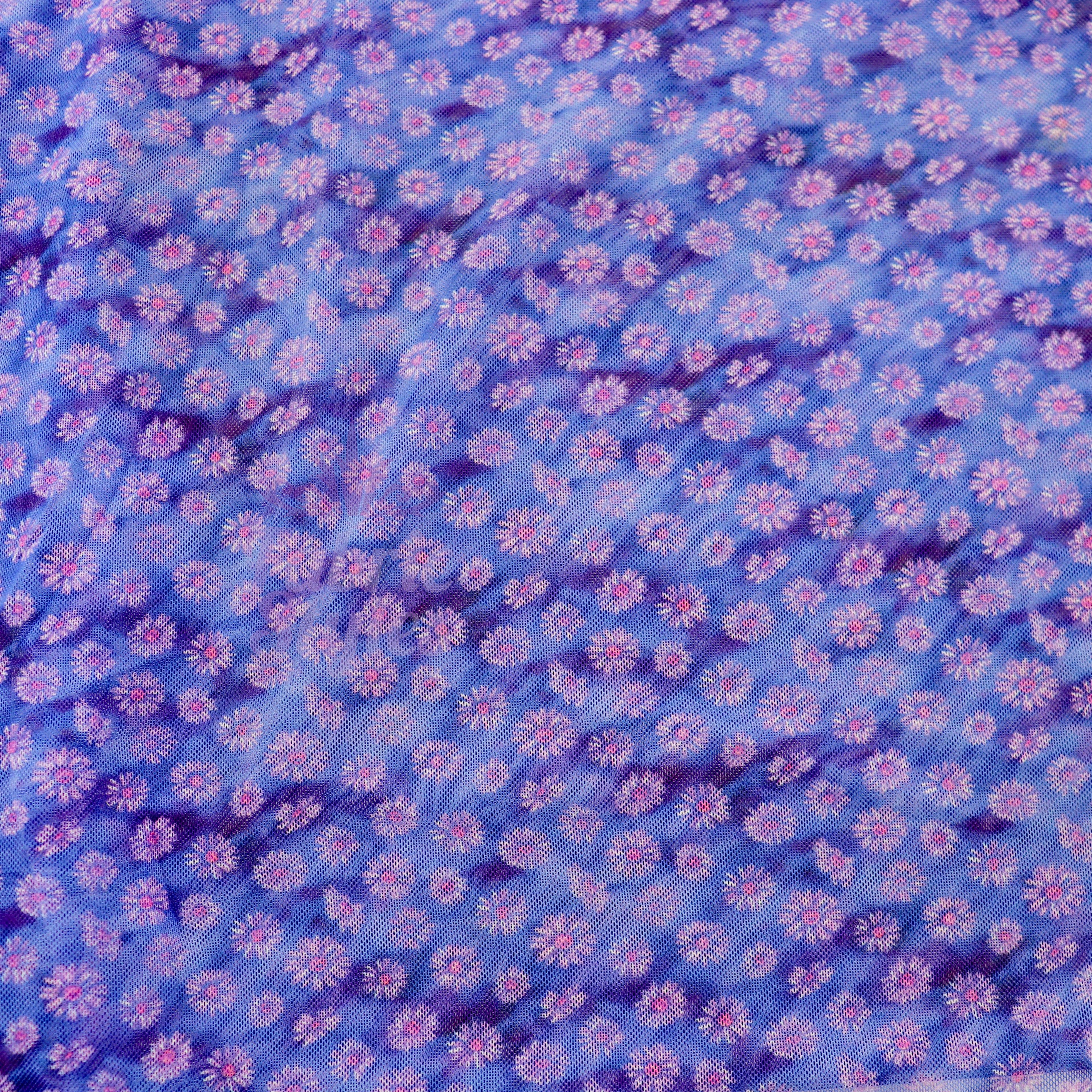 Ditsy Daisy Floral Power Mesh Fabric