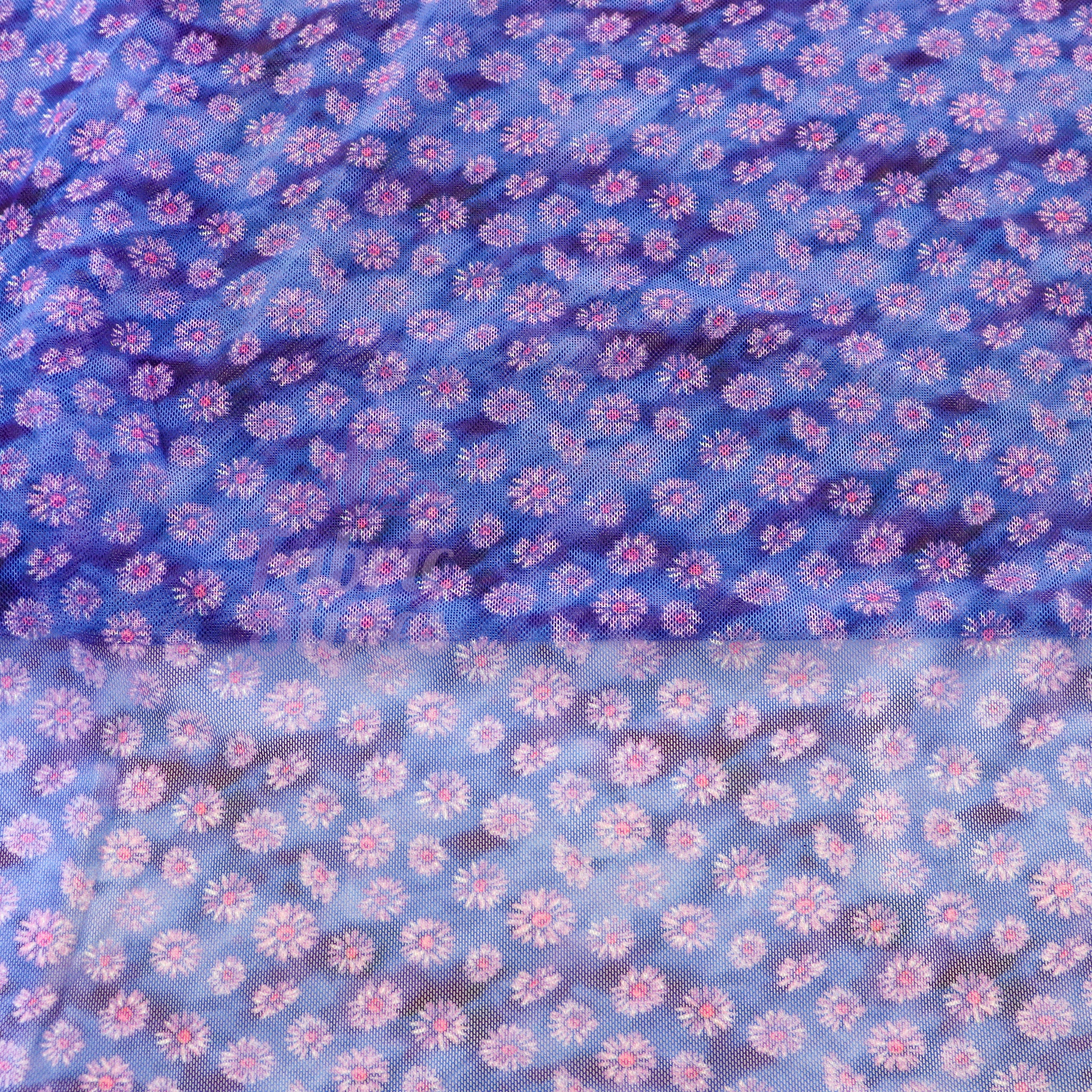 Ditsy Daisy Floral Power Mesh Fabric