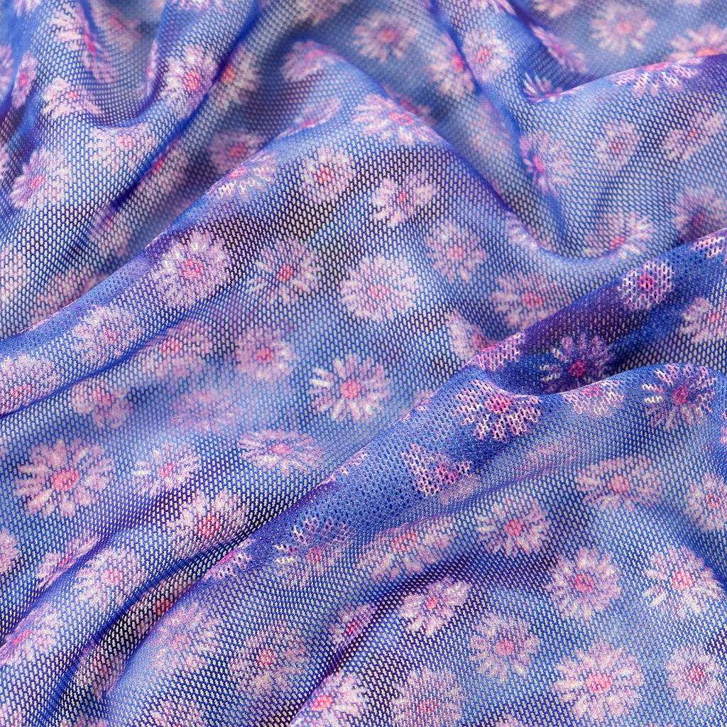 Ditsy Daisy Floral Power Mesh Fabric
