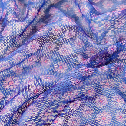 Ditsy Daisy Floral Power Mesh Fabric