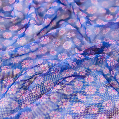 Ditsy Daisy Floral Power Mesh Fabric