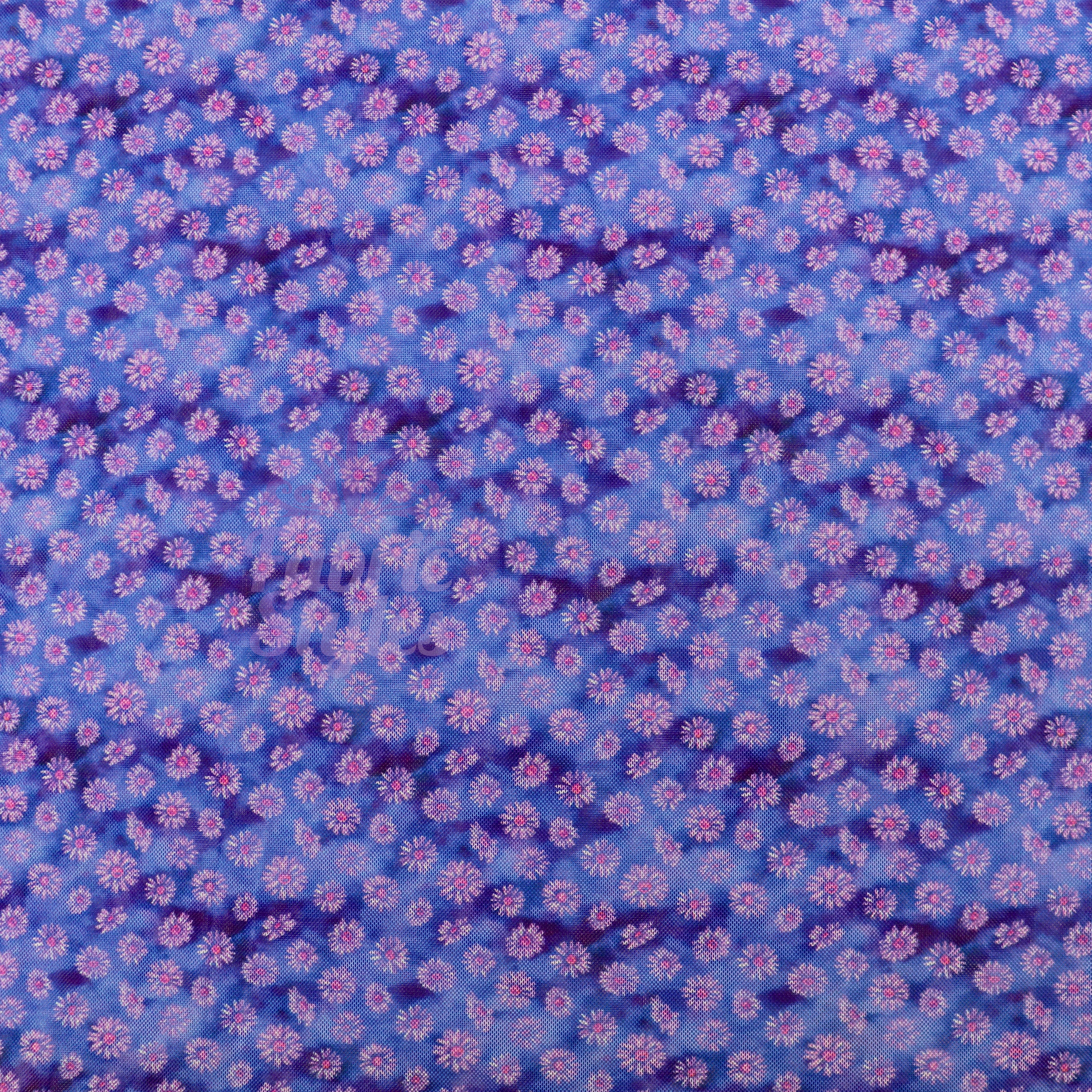 Ditsy Daisy Floral Power Mesh Fabric