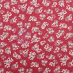 Red Ditsy Floral Power Mesh Fabric