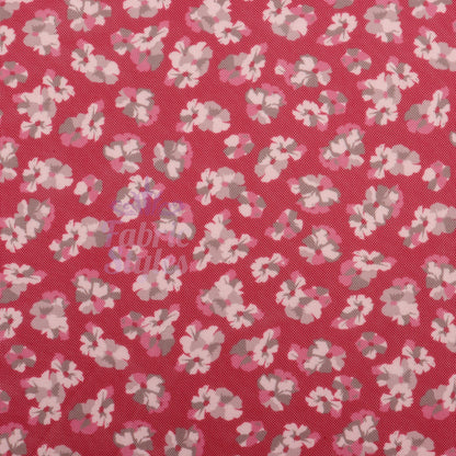 Red Ditsy Floral Power Mesh Fabric
