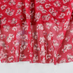 Red Ditsy Floral Power Mesh Fabric